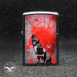 فندک زیپو اصل مدل Grunge Howling Wolf-29344