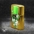 فندک زیپو اصل مدل IRISH Skull Design-4S121