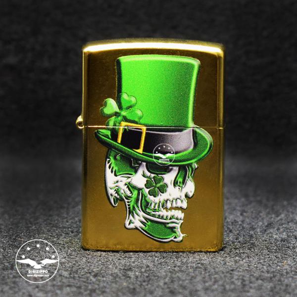 فندک زیپو اصل مدل IRISH Skull Design-4S121