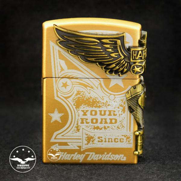 فندک طلایی Your Road Harley Davidson